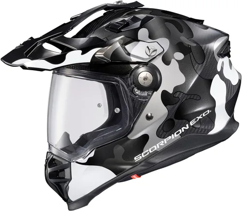Miniatura 9 de ScorpionEXO XT9000 - Casco integral de fibra de carbono para motocicleta de aventura con visera Pinlock Ready, bolsillos para altavoz listos