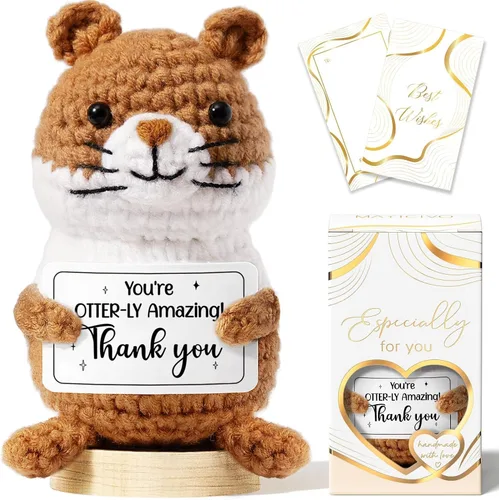 Miniatura 15 de Regalos de agradecimiento para mujeres, apoyo emocional de ganchillo, regalos administrativos para el día profesional, cesta de Pascua, regalo