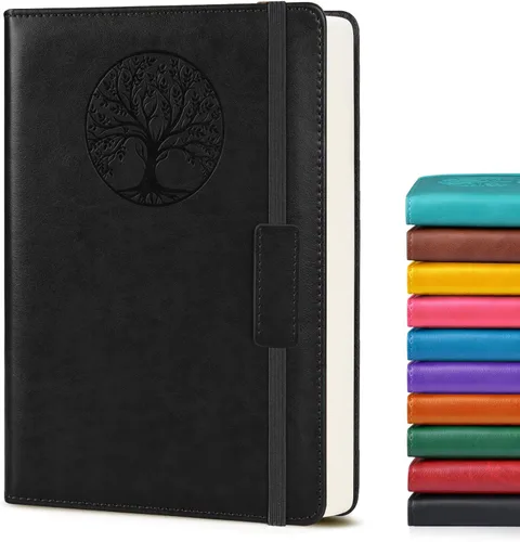 Miniatura 15 de Biuwory Cuaderno diario con líneas para mujeres y hombres, 256 páginas, tamaño A5, de cuero de tapa dura para escribir, viajes, negocios, trabajo