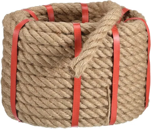 Miniatura 12 de uxcell Cuerda de yute natural, 1-1/2 pulgadas x 50 pies de grosor, cuerda de manila trenzada multiusos para tira y afloja, hamaca, escalada