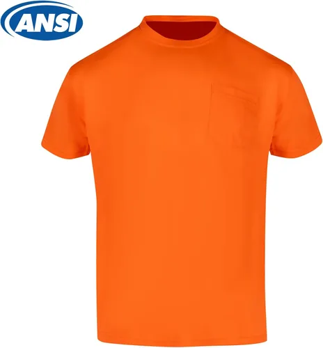 Miniatura 2 de VENDACE Camisetas de seguridad de alta visibilidad, paquete de 3 camisetas de trabajo de manga corta para construcción para hombres (naranja, XL)
