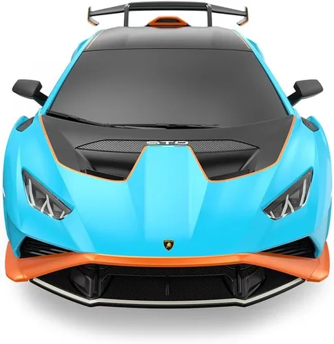 Miniatura 4 de RASTAR by Lamborghini Huracan STO RC Car 1:24 Escala 1:24 Auto de juguete a control remoto, vehículo modelo R/C para niños, azul, (STO1)