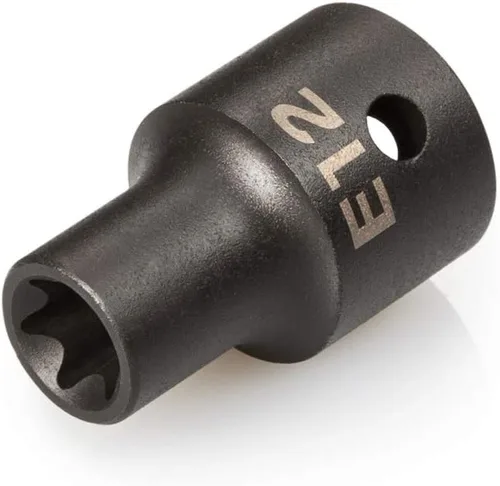 Miniatura 11 de TEKTON Juego de llaves de vaso de impacto con estrella externa de 1/2 pulgada con riel, 9 piezas (E10-E24) SID92100