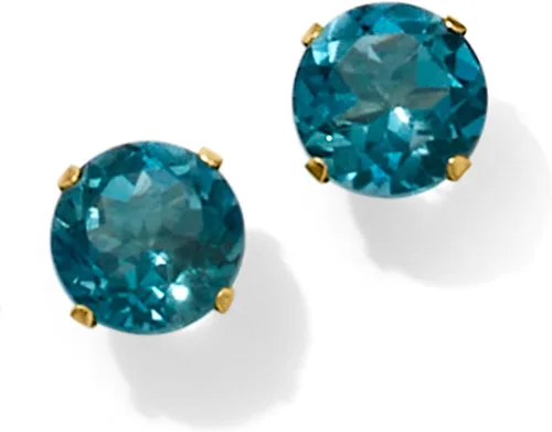 Miniatura 4 de Ross-Simons Aretes Martini con topacio azul Londres de 4,50 qt t en oro amarillo de 14 quilates, Gema, Topacio