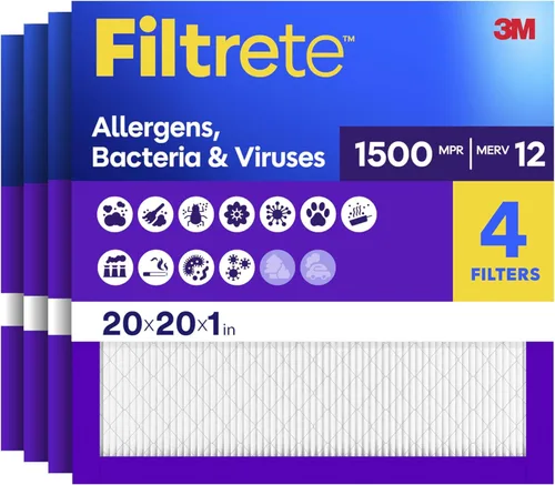 Miniatura 14 de Filtrete 12x12x1, filtro para caldera, aire acondicionado, MPR 1500, vida saludable, ultra alérgeno, paquete de 2 unidades, 2004-4PK