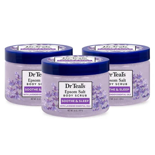 Miniatura 10 de Dr Teal's Exfoliante corporal con sal del Himalaya rosa, resplandor y resplandor con sal pura de Epsom y aceites esenciales cítricos, 16 onzas