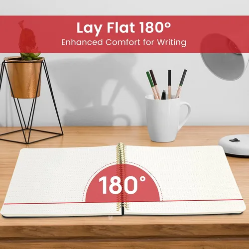Miniatura 3 de Taja Cuaderno con forro en espiral, cuadernos de 8.5 x 11 pulgadas para trabajo, diario grande A4 para mujeres y hombres, cuaderno de diario