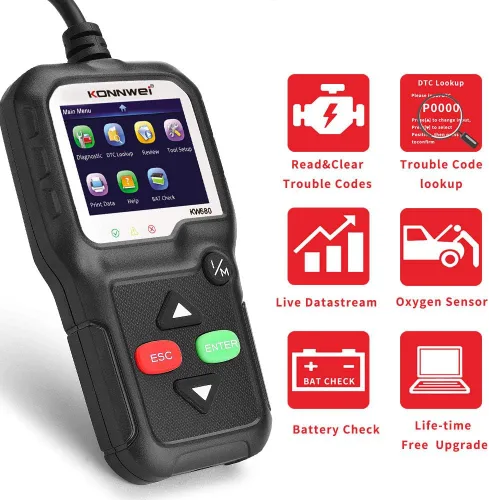 Miniatura 3 de KONNWEI Herramienta de diagnóstico OBD2 lector de código de coche KW680 Herramienta de escaneo de luz de control mejorado OBD II escáner