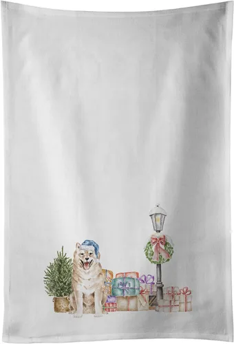 Miniatura 11 de Caroline's Treasures CK8100WTKT - Juego de 2 toallas de cocina con diseño de bulldog francés con diseño de país de las maravillas navideñas