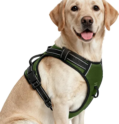 Miniatura 122 de Arnés para perro sin tirones, chaleco reflectante ajustable y acolchado para mascotas con asa de fácil control, fácil de llevar con nudo elegante