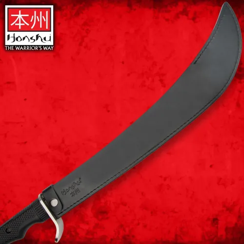 Miniatura 3 de Honshu Naginata - Espada y funda de arma de asta japonesa Samurai & Foot Soldier - Arma de autodefensa Hoja de 18 pulgadas unida a eje largo