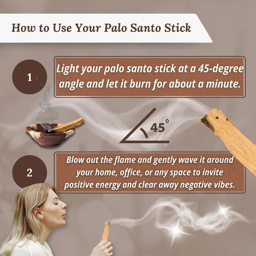 Miniatura 6 de Palitos de incienso Hanan Palo Santo Incienso 2.47 oz o 2.5oz de Incienso Palo Santo Palosanto Bursera Graveolens Corte Artesanal Varilla