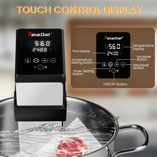 Miniatura 2 de Máquina comercial Sous Vide de 1600 W, cocina de circulación de agua de 360°, circulador de inmersión de calentamiento rápido ultra silencioso de 15