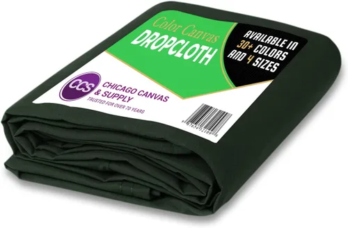 Miniatura 29 de CCS - Tela de lona para caídas, lona de algodón resistente para cortinas, manteles, telón de fondo, pintura, cubierta de suelo, lavable y Verde