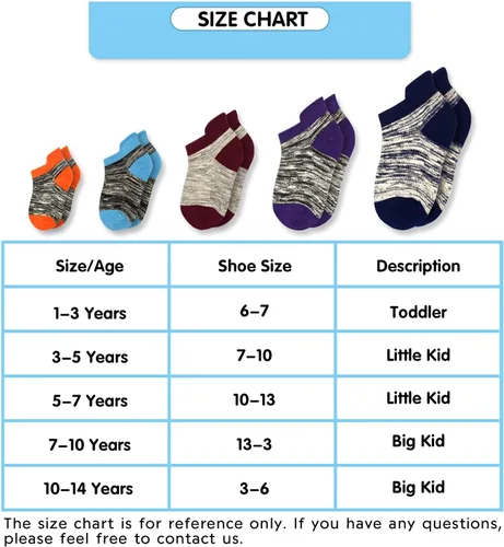 Miniatura 7 de ZERULETS Calcetines para niños y niñas, tobillos, atléticos, a rayas, con lengüeta en el talón, no visibles, calcetines de corte bajo, 12 pares de 1