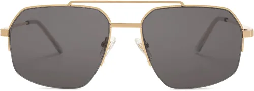 Miniatura 26 de SOJOS Trendy Aviator Sunglasses Mens Womens Retro Double Bridge Metal Frame Semi-Rimless Shades SJ1191