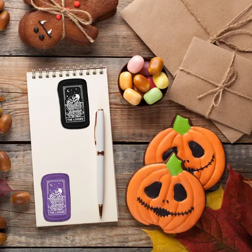 Miniatura 5 de CRASPIRE Sello de cera de Halloween, sello de cera de sellado de calavera, sello rectangular de latón para amantes de 45 × 0.906 in con mango