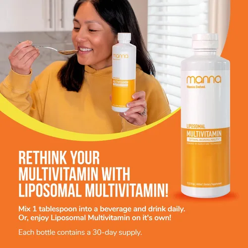 Miniatura 7 de Manna Vitamins Evolved Multivitamínico liposomal: multivitamínico diario proporciona 20 vitaminas y minerales, multivitamínicos para hombres