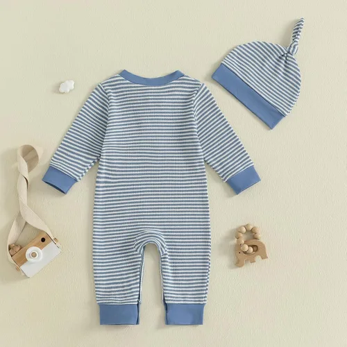 Miniatura 4 de Kuriozud Ropa para Recién Nacido Bebé Unisex Niño Niña Mameluco con Botones Mono Conjunto Básico de Una Pieza