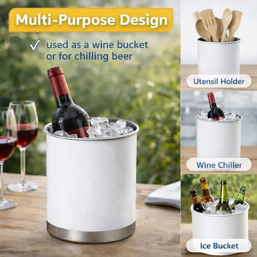 Miniatura 5 de Creative Home Soporte para utensilios de acero inoxidable: organizador grande de herramientas de cocina de 6.3 pulgadas para decoración de cocina
