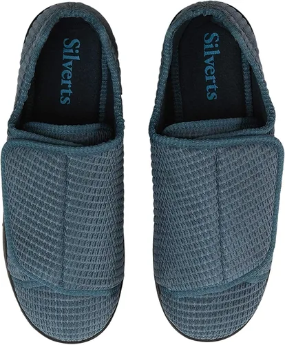 Miniatura 4 de Silvert's Adaptive Clothing & Footwear Mens Double-Extra Wide Slip-Resistant Slippers for Seniors
