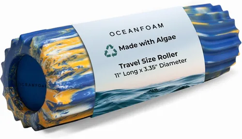 Miniatura 37 de Oceanfoam Ripple - Rodillo de espuma de viaje (11" x 3.35") Mini rodillo de espuma firme para terapia física, masaje de tejido profundo, dolor