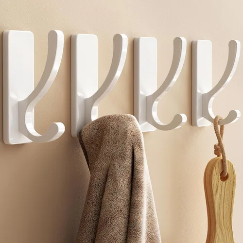 Miniatura 14 de pickpiff Ganchos adhesivos de pared para toallas, gancho adhesivo resistente (13 libras), colgador para puerta, baño, dormitorio, armario