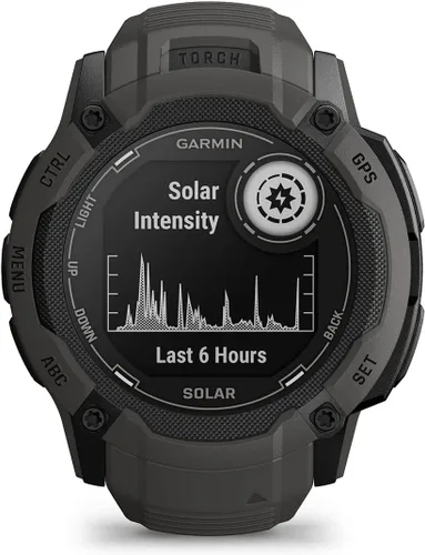 Miniatura 4 de PlayBetter Garmin Instinct 2X Solar (grafito) - Paquete de reloj inteligente GPS resistente, linterna, carga solar, GNSS multibanda, incluye