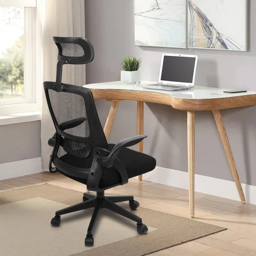 Miniatura 7 de Silla de oficina ergonómica, cómoda silla giratoria para oficina en casa, silla de escritorio de malla transpirable, silla de oficina ejecutiva