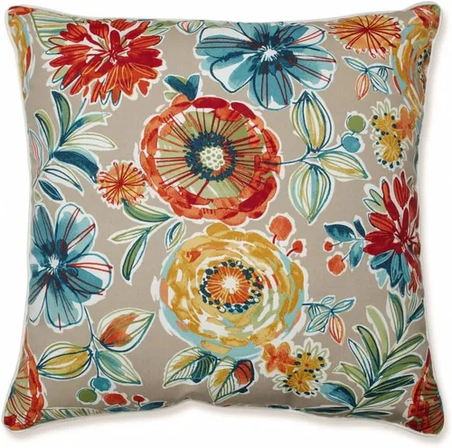 Miniatura 30 de Pillow Perfect - Cojines decorativos florales brillantes para interiores/exteriores, 2 unidades, lumbar - 11.5 x 18.5 pulgadas, verde/rojo Zoe