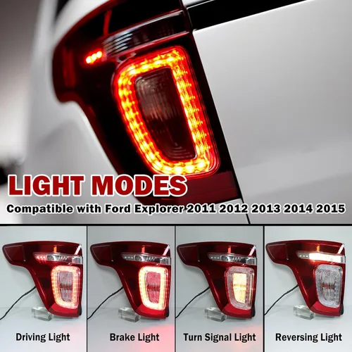 Miniatura 3 de Luz trasera lámpara de freno trasero para Ford Explorer 2011 2012 2013 2014 2015 (lado izquierdo del conductor)