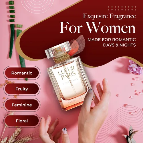 Miniatura 3 de Lueur Paris Pour Femme Perfume para Mujeres - INSPIRADO en un perfume de mujer de renombre mundial - Frutal, floral, pachulí, dulce, cítrico