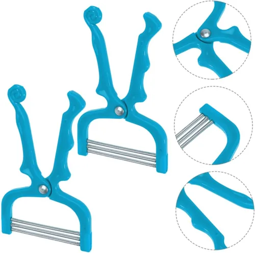 Miniatura 8 de Healifty Depilación de resorte, 2 unidades, depilación facial portátil, depiladora de roscado, depiladora manual de belleza para mujeres (azul)
