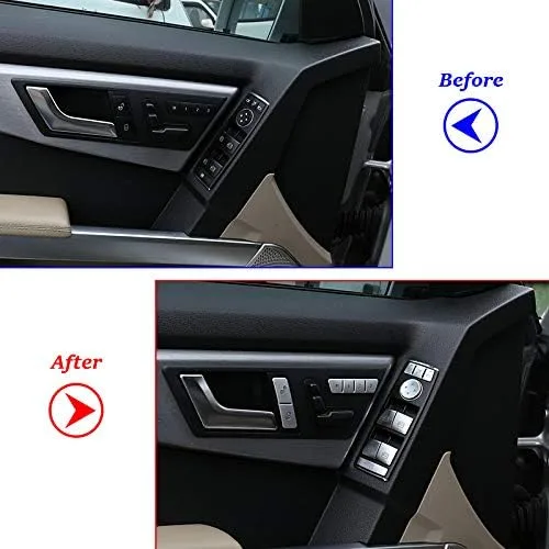 Miniatura 2 de Etiqueta engomada del botón de elevación de cristal de la ventana del coche para Mercedes Benz A/B/C (W204)/E (W212)/GLA/CLA/GLK/GL/ML/GLE Clase