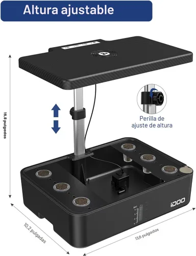 Miniatura 8 de Kit de sistema de cultivo hidropónico iDOO 12 vainas, sistema de jardín de hierbas interior, con luz de crecimiento LED, ventilador integrado