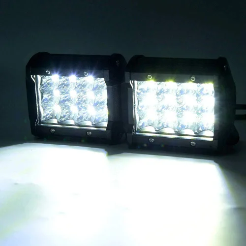 Miniatura 9 de Luz de trabajo LED, 1 par de 1 V-48 V 4 pulgadas 4 filas 36 W barra de luz de trabajo universal lámpara de conducción para camiones, carretillas