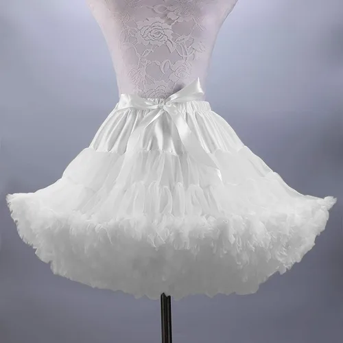 Miniatura 9 de Falda de enagua para mujer falda de tutú hinchada para adultos falda de ballet en capas vestido de enagua de tul para disfraz