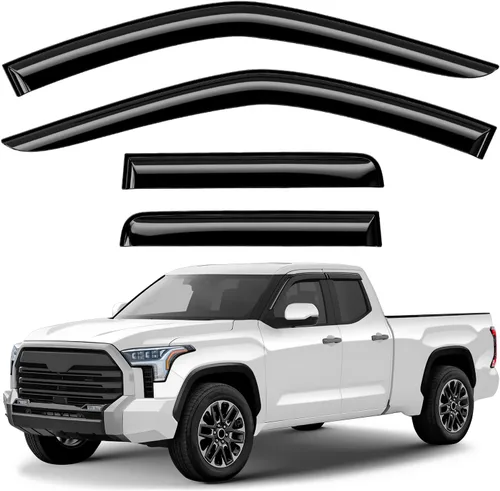 Miniatura 29 de Deflectores de ventana tintados ahumados con cinta adhesiva para ventana lateral, deflectores de lluvia compatibles con Honda Pilot 2016-2022 - 4