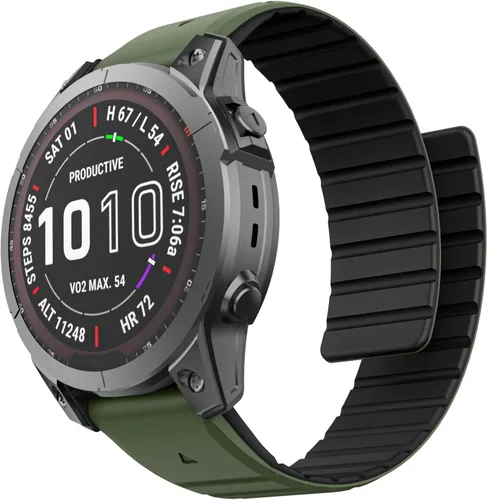 ISABAKE Correa de reloj de silicona QuickFit de 0.866 in para Garmin Fenix 7/6 Pro/5 Plus | Correa de repuesto magnética compatible con Forerunner