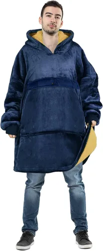 Tirrinia Sudadera Manta de Gran Tamaño con Capucha, Mantas Sherpa Esponjosas Vestibles, Manta Sudadera Reversible y Acogedora, Regalo para Adultos #