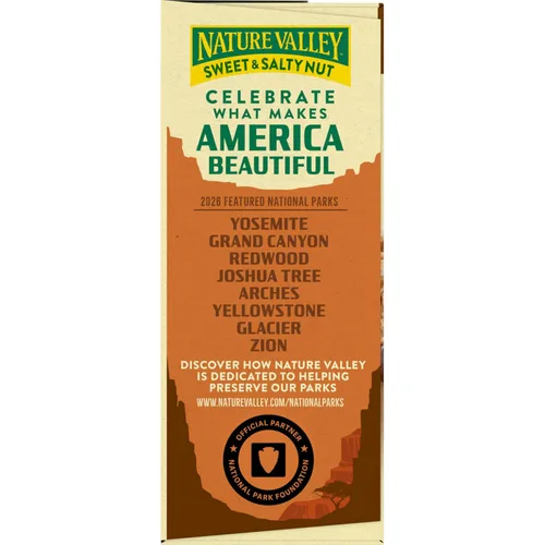 Miniatura 5 de Nature Valley Barras de granola de nueces dulces y saladas, chocolate oscuro y almendra, 15 barras, 18 onzas