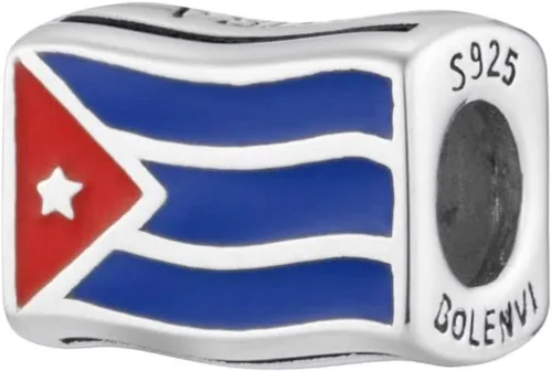 Miniatura 58 de Bolenvi Banderas Travel Country, dijes para el día de la madre, plata de ley 925 para pandora y pulseras o collares similares, joyería para mujeres