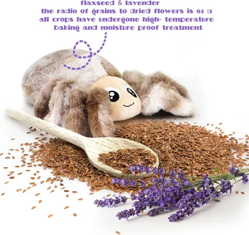 Miniatura 4 de Animal de peluche de araña mentirosa calentable y refrigerable, almohadilla térmica para microondas para calambres menstruales, lindos peluches