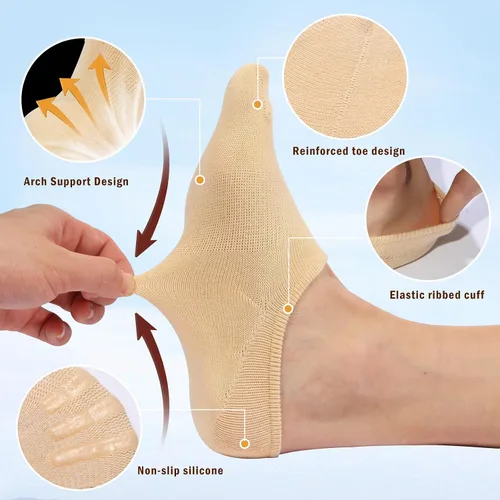 Miniatura 3 de IDEGG Calcetines invisibles para mujeres y hombres, de corte bajo al tobillo, cortos, antideslizantes, atléticos, para correr, novedosos