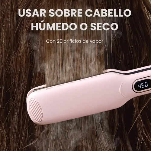 Miniatura 3 de Wavytalk Plancha plana de ventilación de 1.75 pulgadas de ancho para cabello húmedo o seco, alisador con doble voltaje que deja un aspecto suave