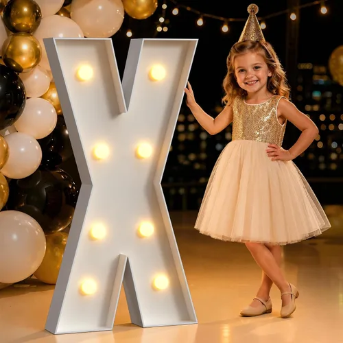 Miniatura 25 de Mixifox Letras de marquesina de 3 pies en Y, letras grandes iluminadas de 3 pies de alto con luces, letra grande para boda, compromiso, graduación