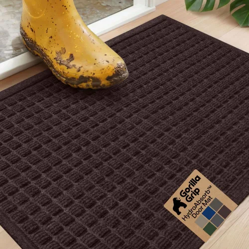 Miniatura 10 de GORILLA GRIP® HydroABSORB - Tapete ultra absorbente para puerta delantera y entrada exterior, atrapa la suciedad y la humedad, tapete de bienvenida