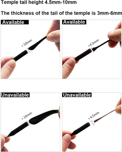 Miniatura 5 de Junsika Correa ajustable sin cola para gafas para hombres, mujeres, niños, deportes, gafas de sol, correa de soporte
