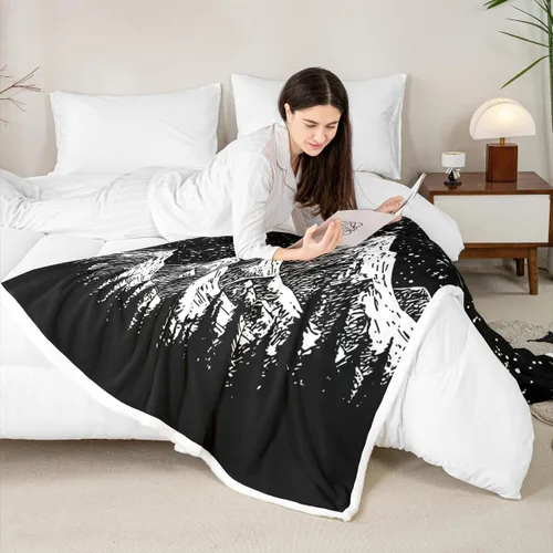 Miniatura 7 de Erosebridal Manta de sol y luna para cama, manta de forro polar abstracto con estrellas y sol para silla, niños y niños, manta de sherpa bohemia