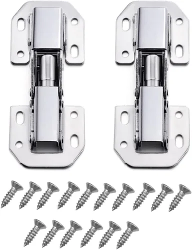 Miniatura 8 de QRity 2X Paquete de Bisagras para Puerta de Gabinete de Cocina Bisagras Ocultas para Puerta de Armario - Sin Ranura Requerida - Fácil de Instalar